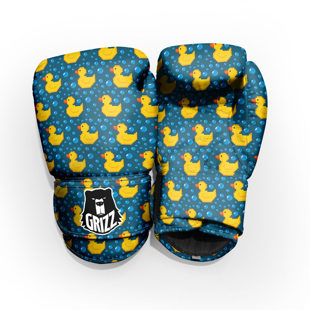 Duck Rubber Pixel Print Pattern Pro Boxing Glove