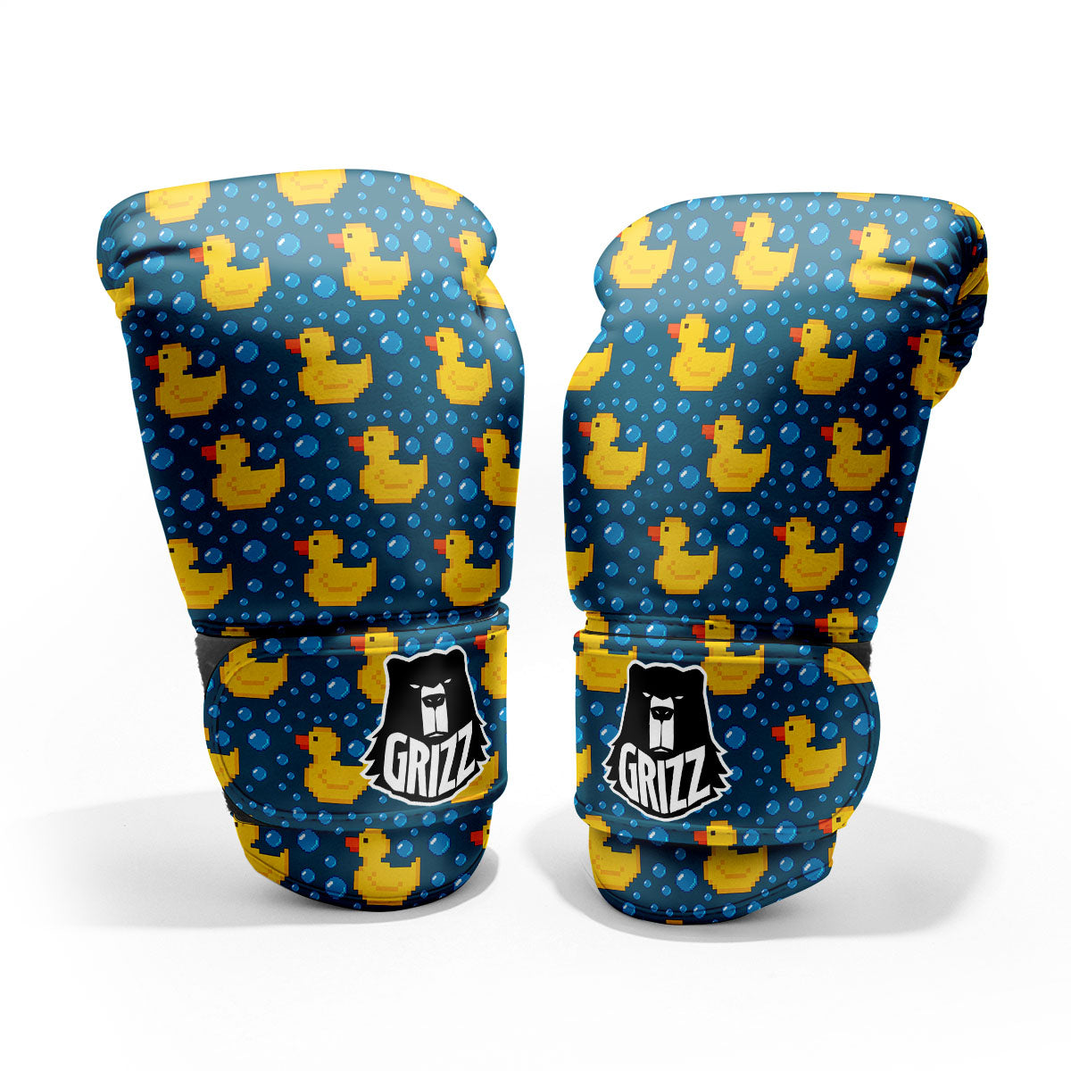 Duck Rubber Pixel Print Pattern Pro Boxing Glove
