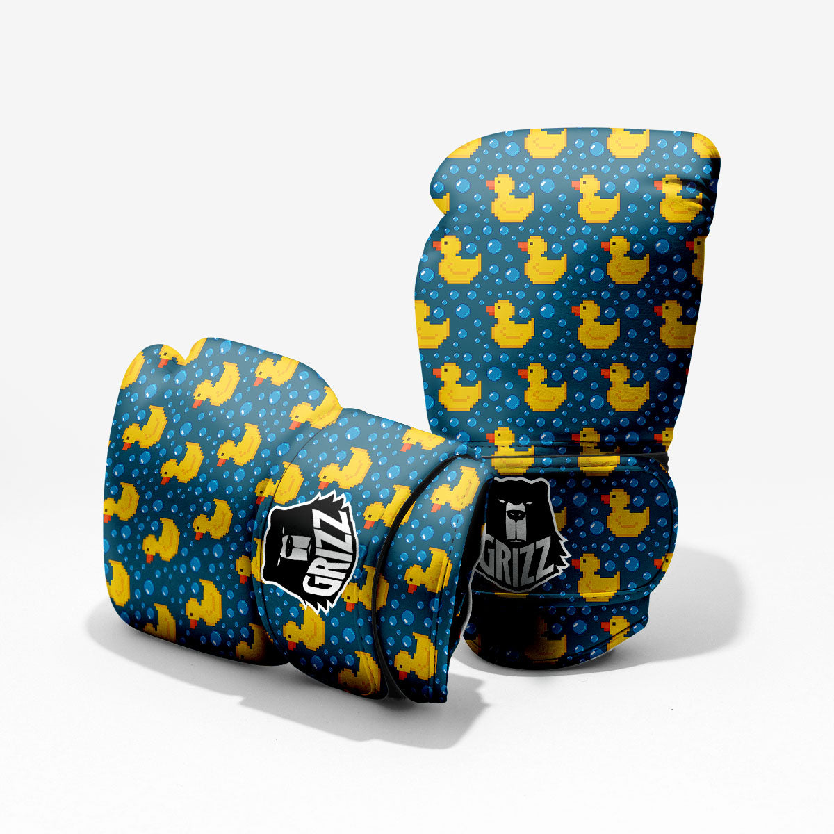 Duck Rubber Pixel Print Pattern Pro Boxing Glove