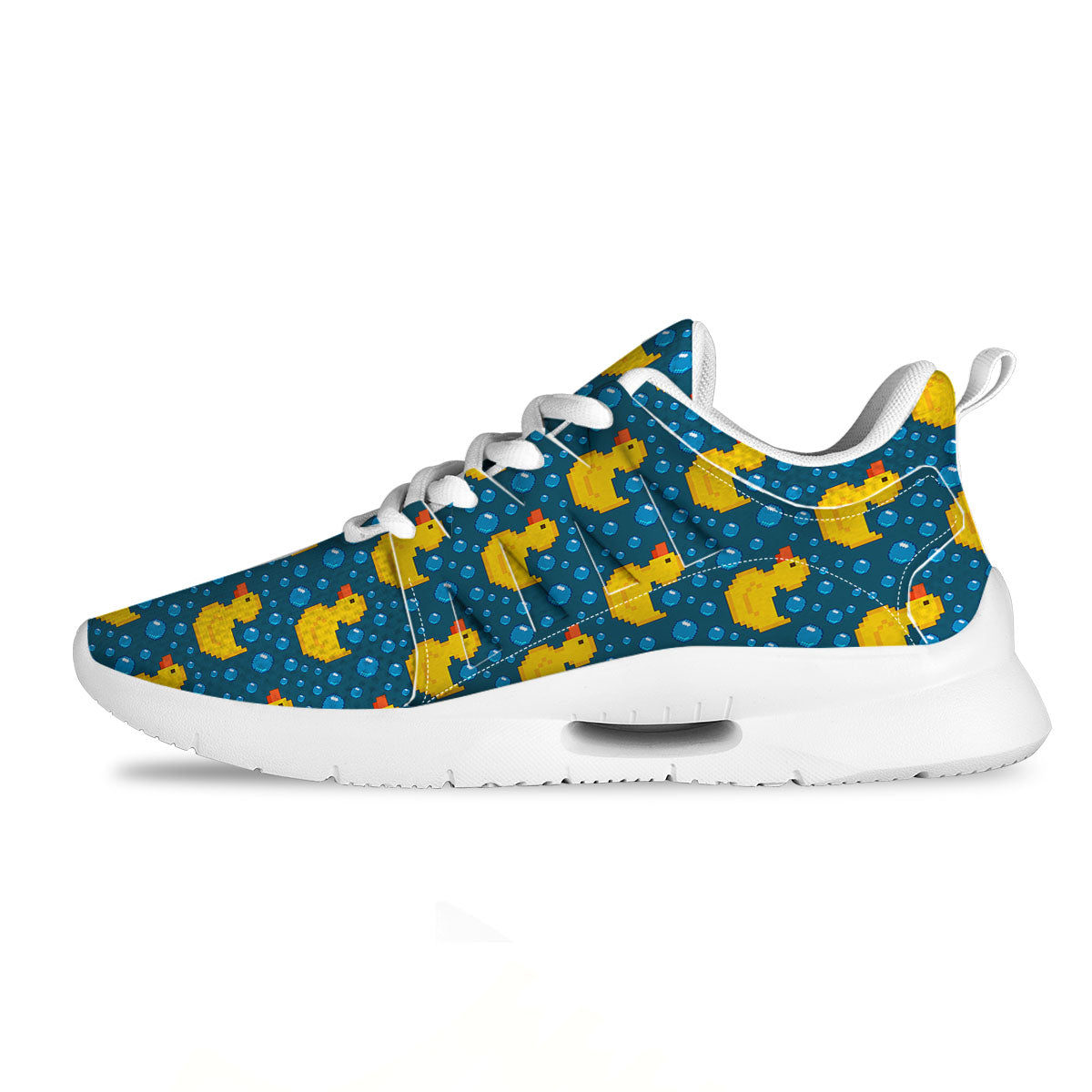 Duck Rubber Pixel Print Pattern Tennis Shoes-grizzshop