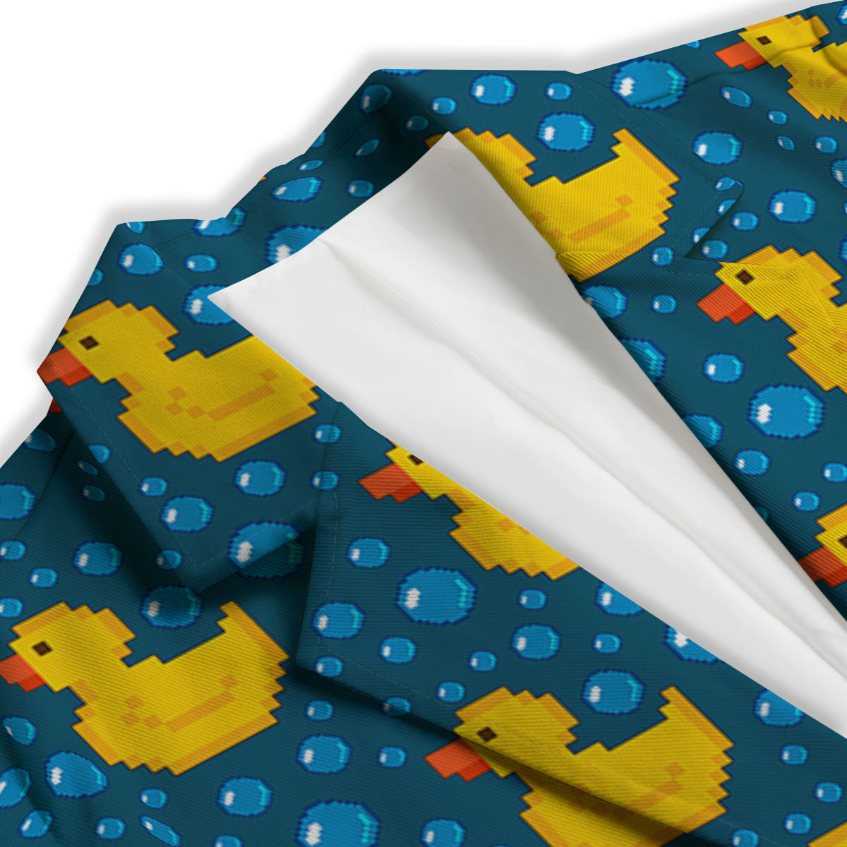 Duck Rubber Pixel Print Pattern Women's Blazer-grizzshop
