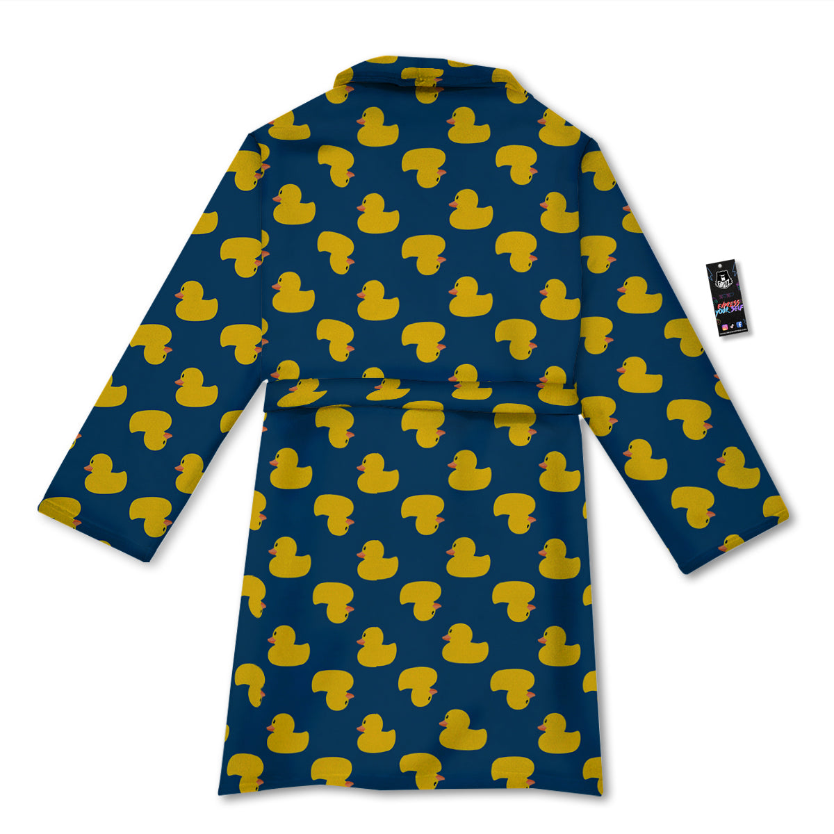 Ducks Rubber Yellow Print Pattern Bathrobe-grizzshop