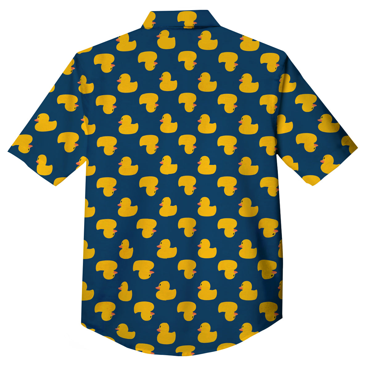 Ducks Rubber Yellow Print Pattern Button Up Shirt-grizzshop
