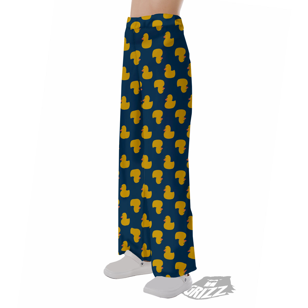 Ducks Rubber Yellow Print Pattern Pajama Pants-grizzshop
