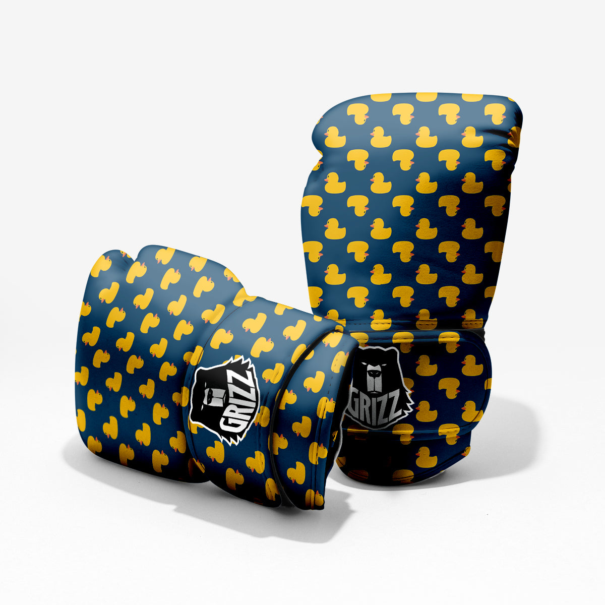 Ducks Rubber Yellow Print Pattern Pro Boxing Glove