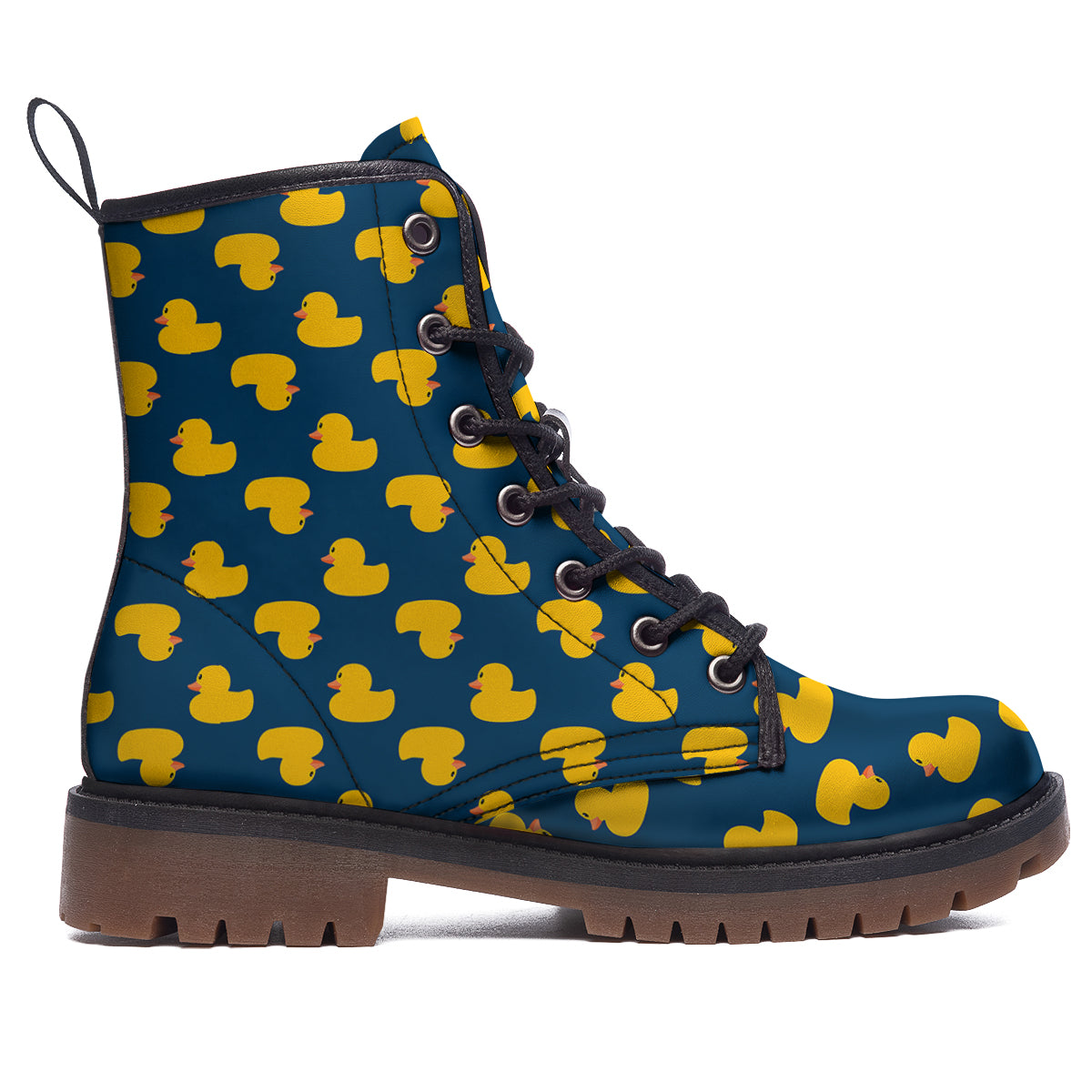 Ducks Rubber Yellow Print Pattern Work Boots-grizzshop