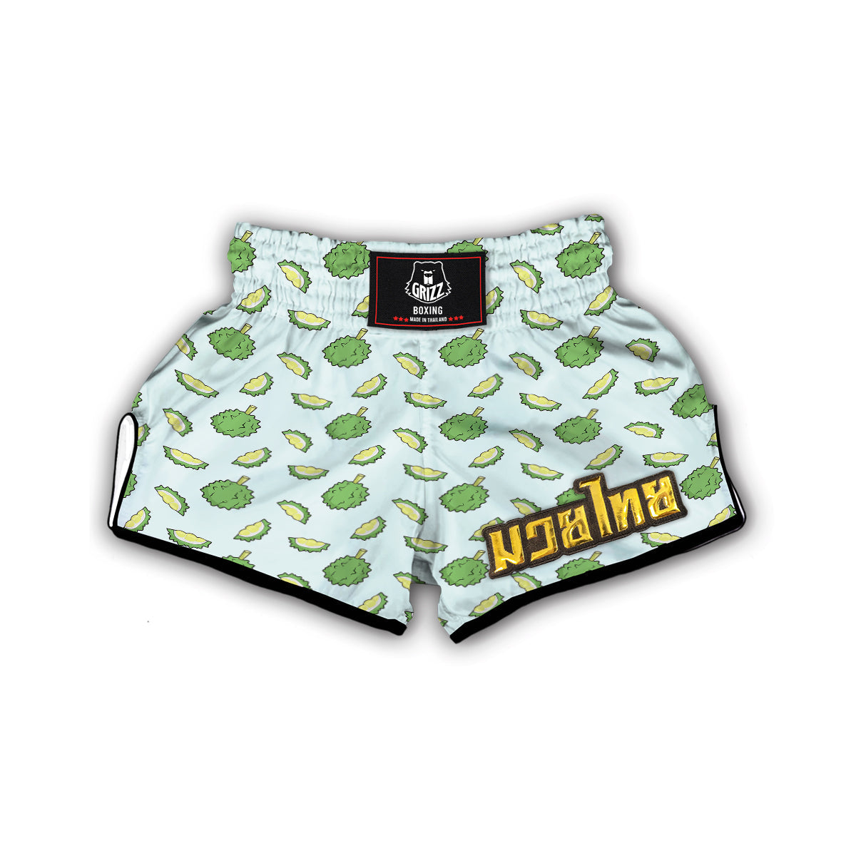 Durian Cartoon Print Pattern Muay Thai Boxing Shorts-grizzshop