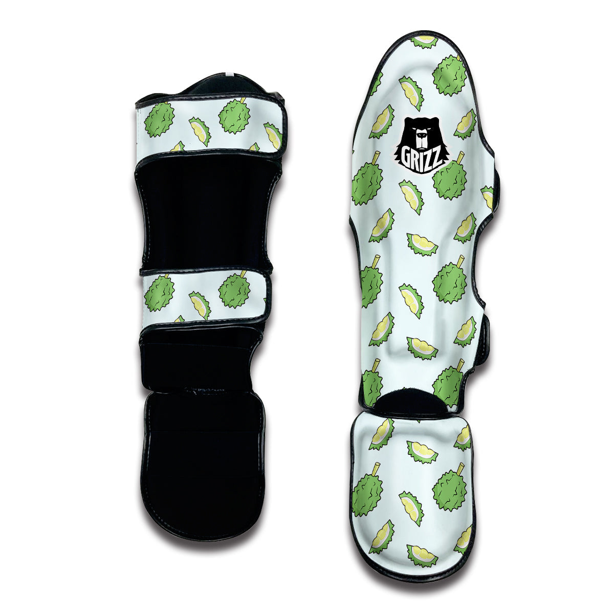 Durian Cartoon Print Pattern Muay Thai Shin Guards-grizzshop