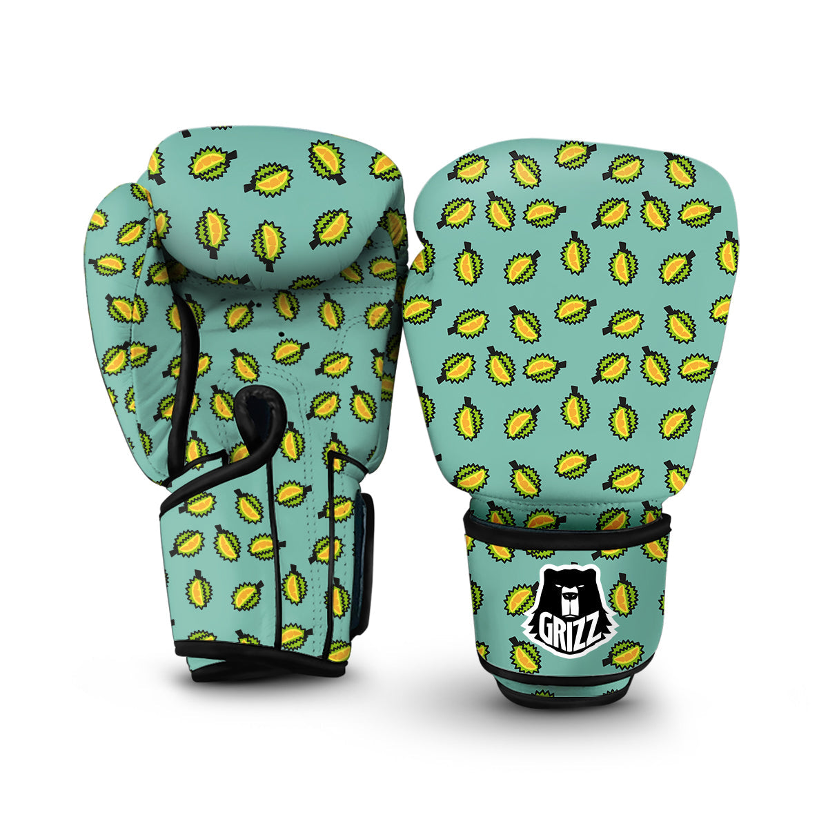 Durian Drawing Print Pattern Boxing Gloves-grizzshop