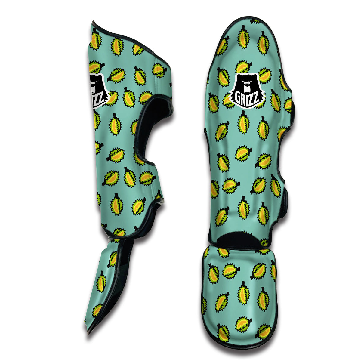 Durian Drawing Print Pattern Muay Thai Shin Guards-grizzshop