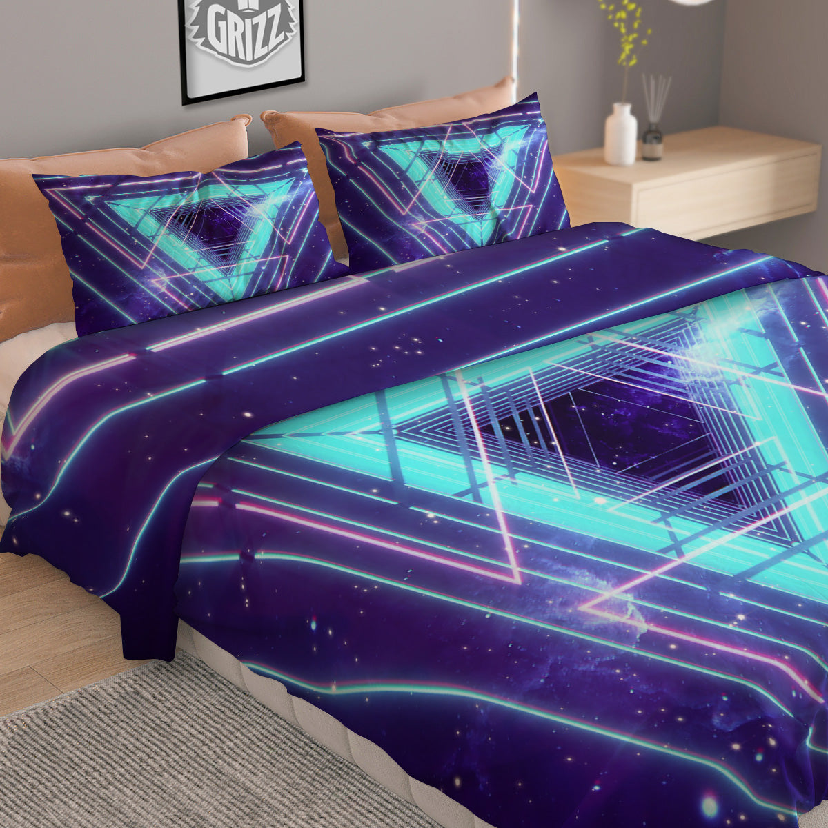 Flag USA Grunge Print Duvet Cover Bedding Set