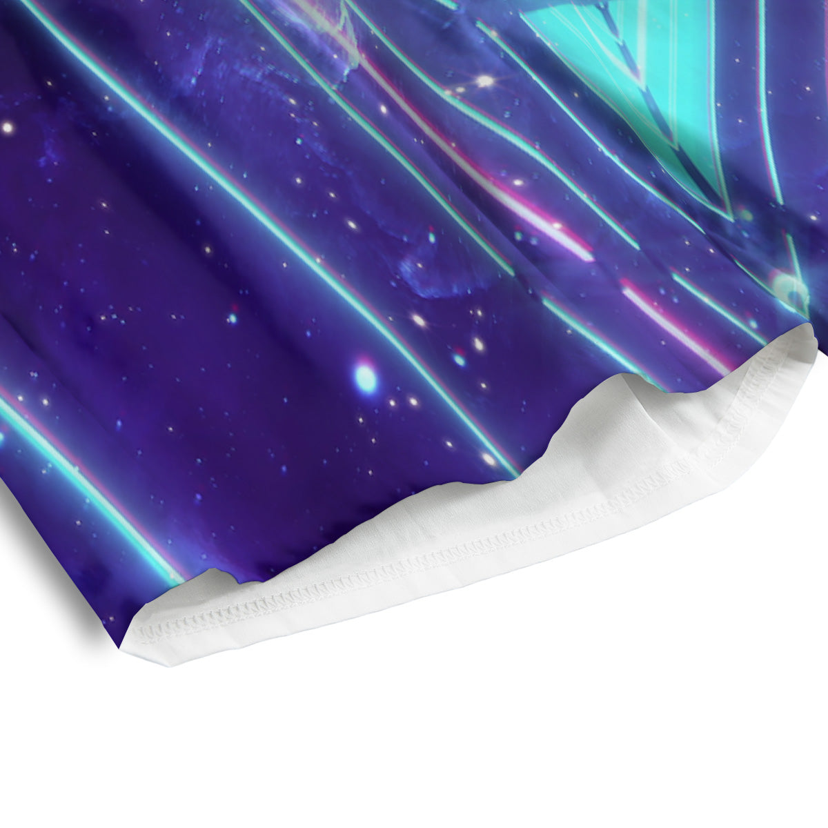 EDM Light Blue Geometric Print Men's Athletic Shorts