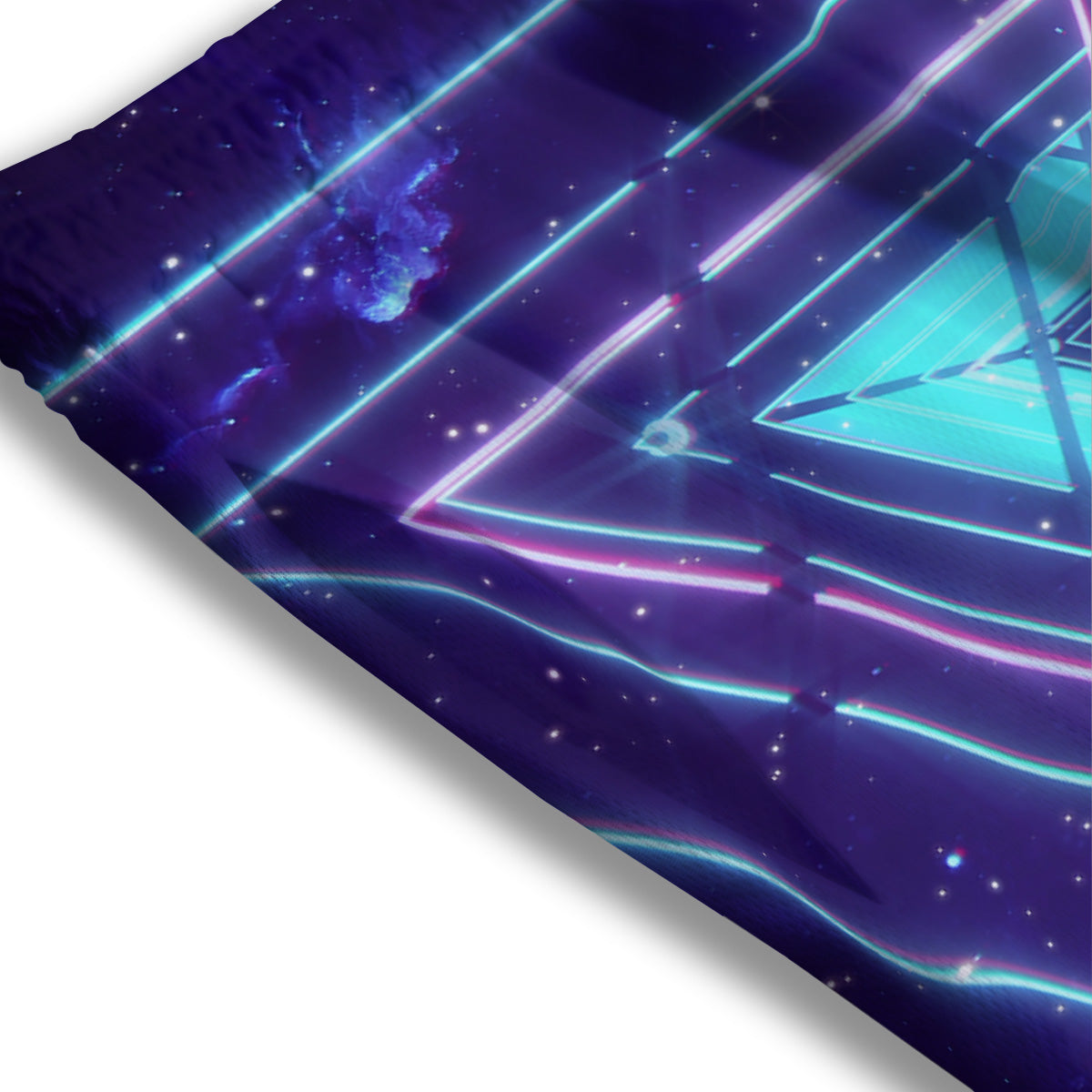 Flag USA Grunge Print Mesh Shorts
