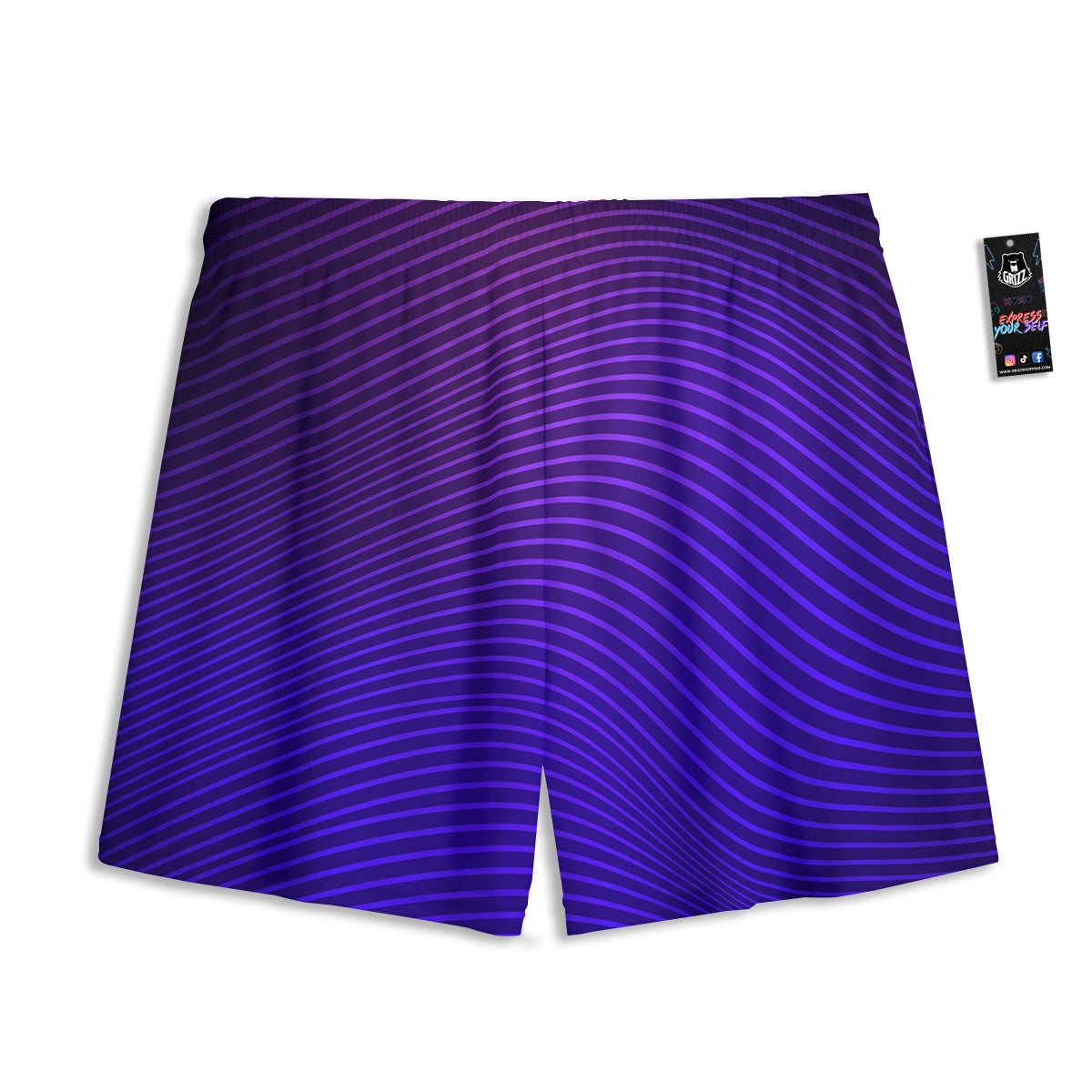Flaming Sun Print Mesh Shorts