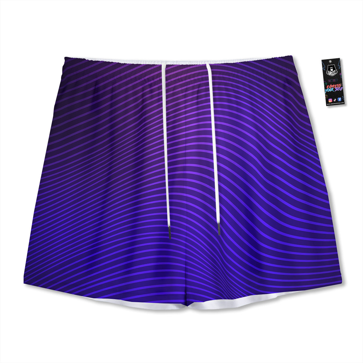 Flaming Sun Print Mesh Shorts