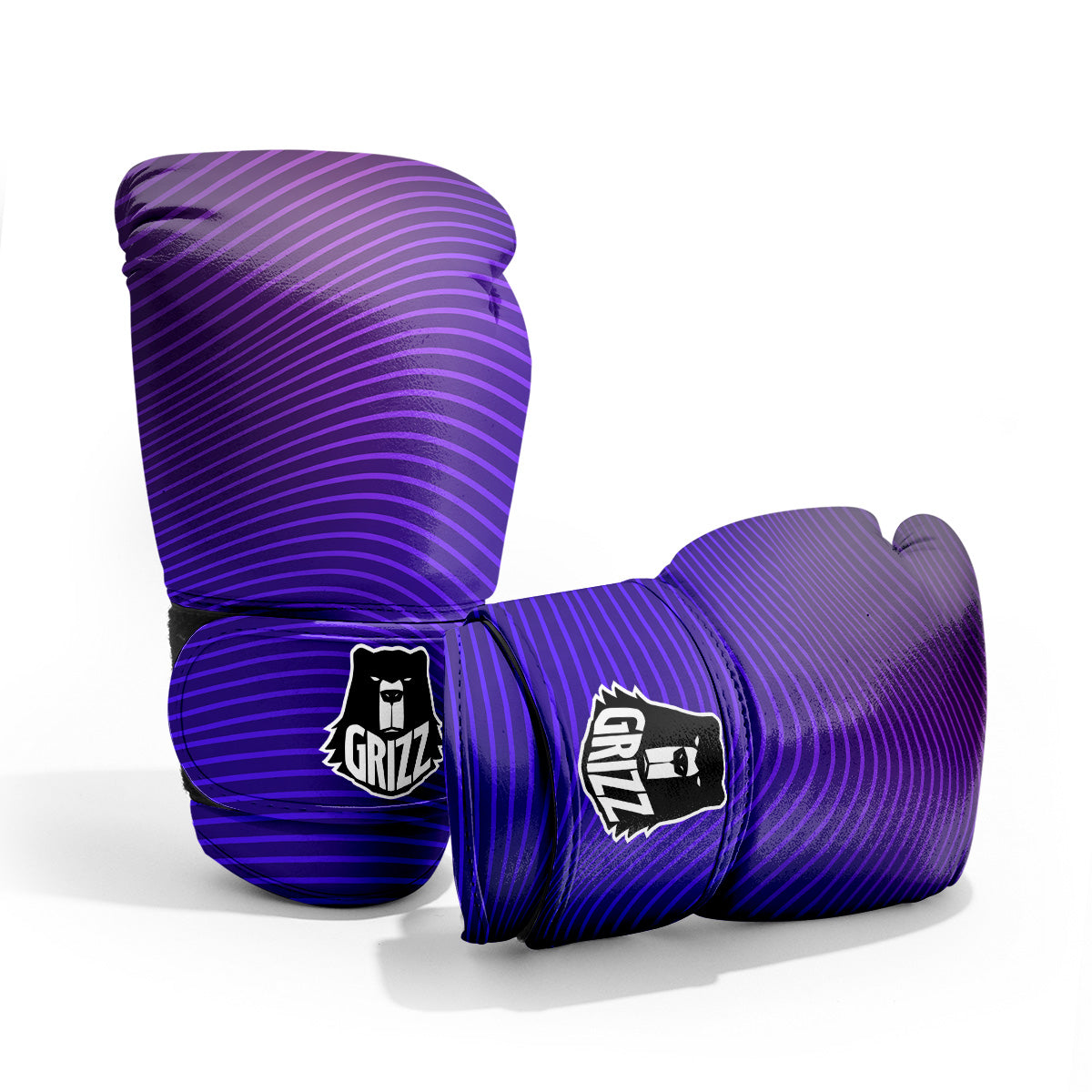 EDM Wave Purple And Blue Print Pro Boxing Glove