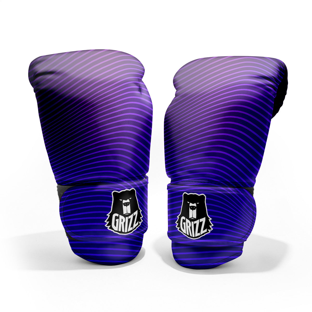 EDM Wave Purple And Blue Print Pro Boxing Glove
