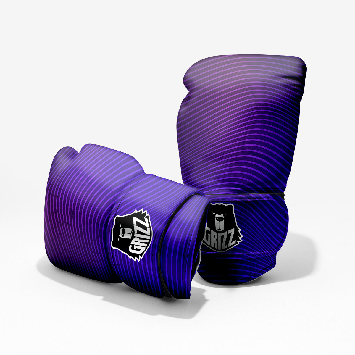 EDM Wave Purple And Blue Print Pro Boxing Glove