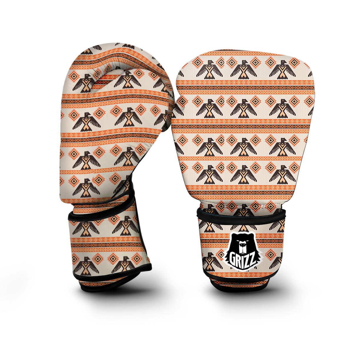 Eagle Aztec Print Pattern Boxing Gloves-grizzshop