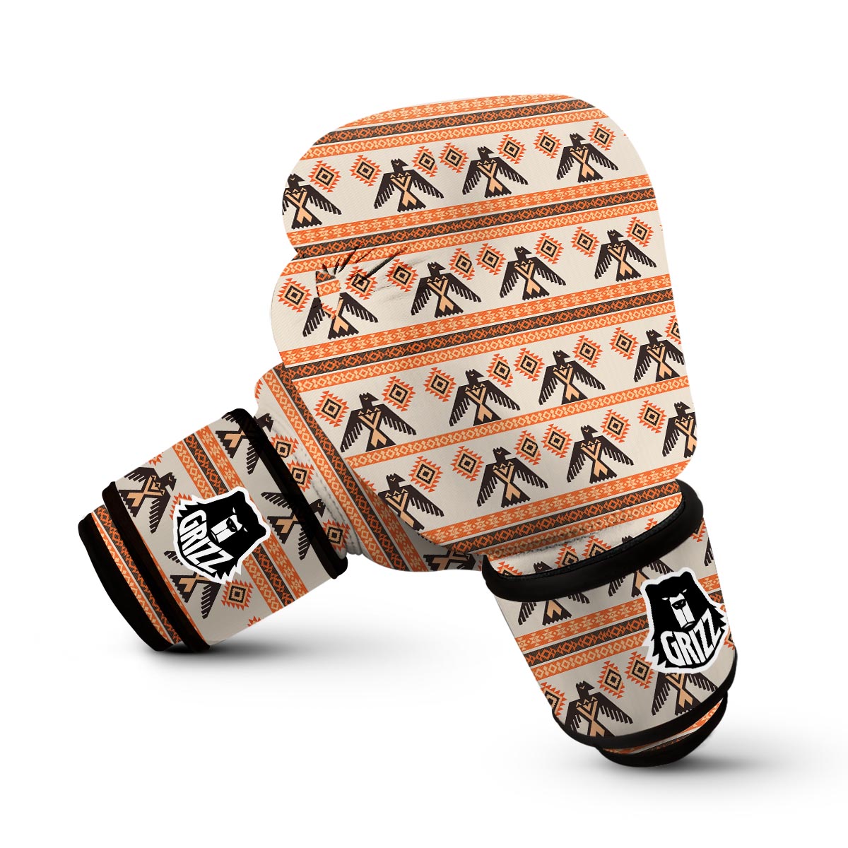 Eagle Aztec Print Pattern Boxing Gloves-grizzshop