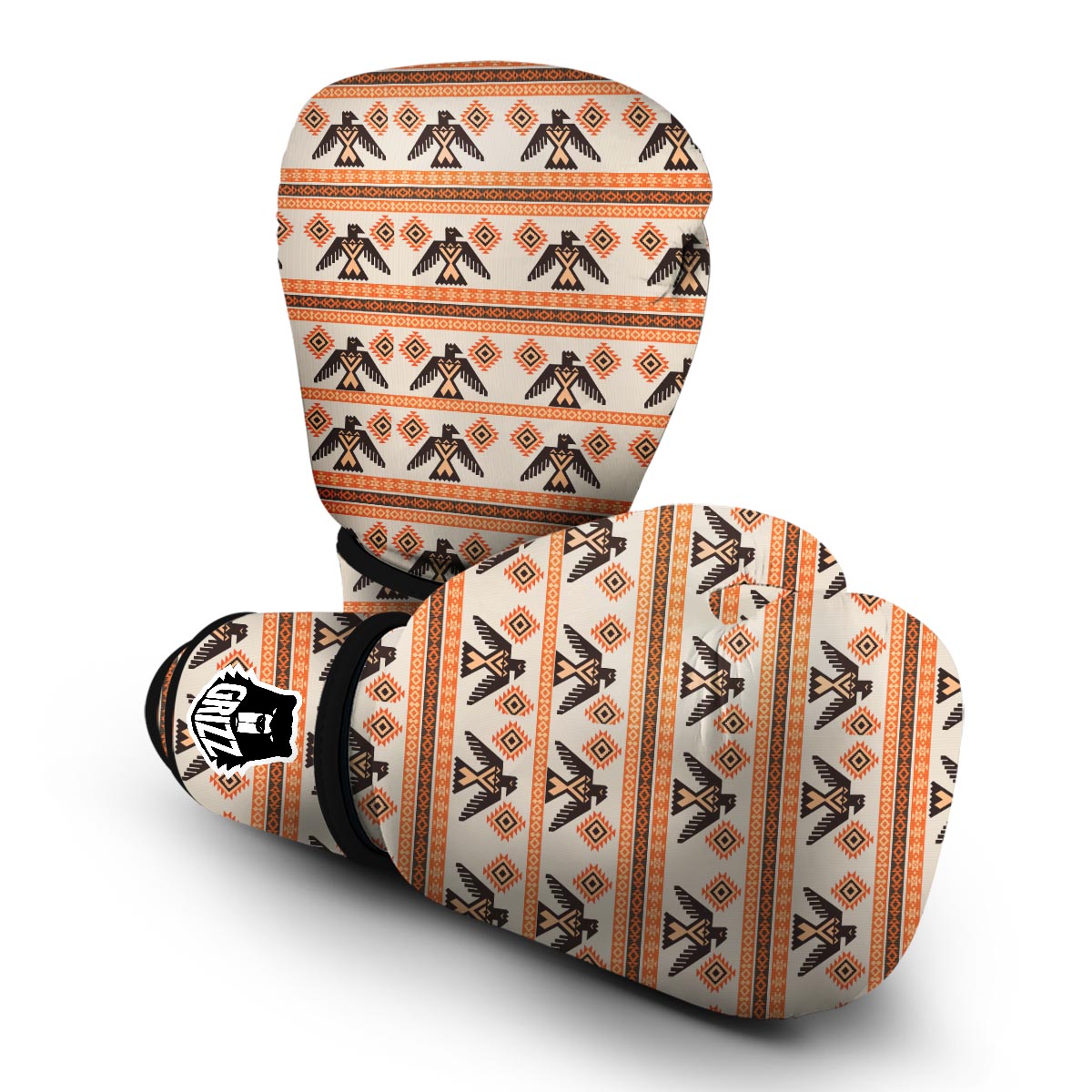 Eagle Aztec Print Pattern Boxing Gloves-grizzshop