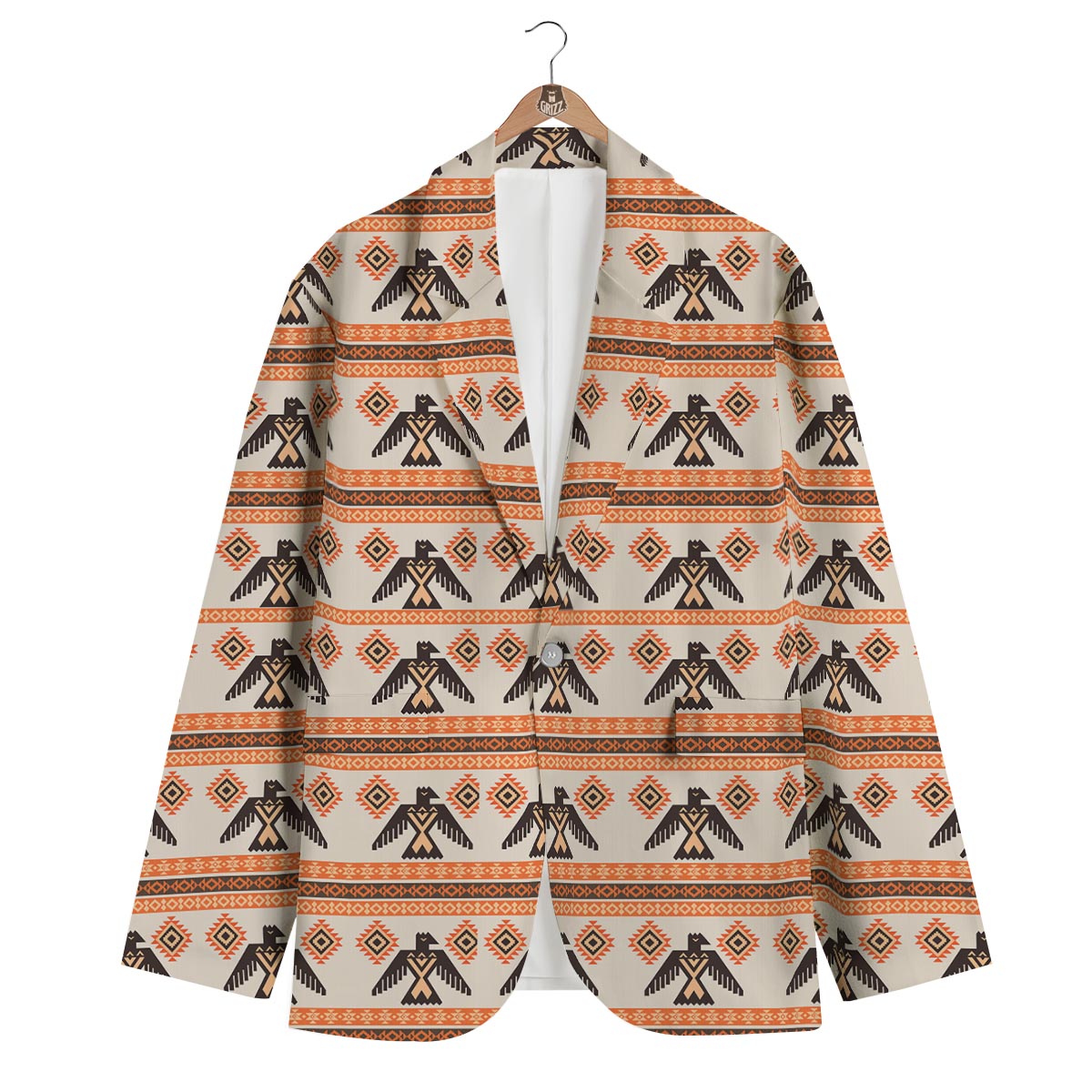 Eagle Aztec Print Pattern Men's Blazer-grizzshop