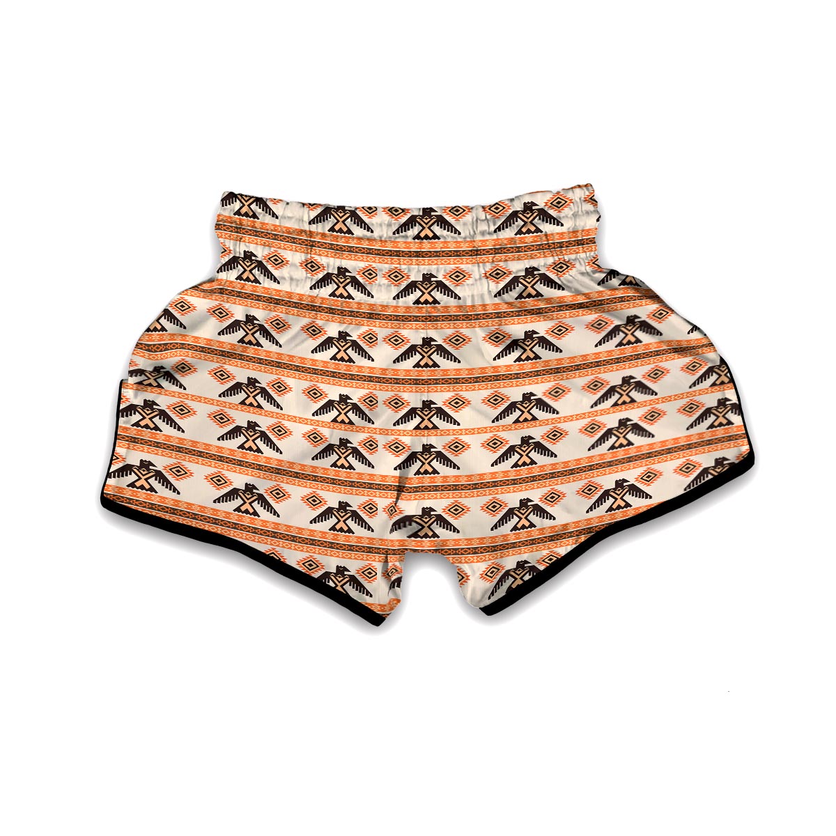 Eagle Aztec Print Pattern Muay Thai Boxing Shorts-grizzshop