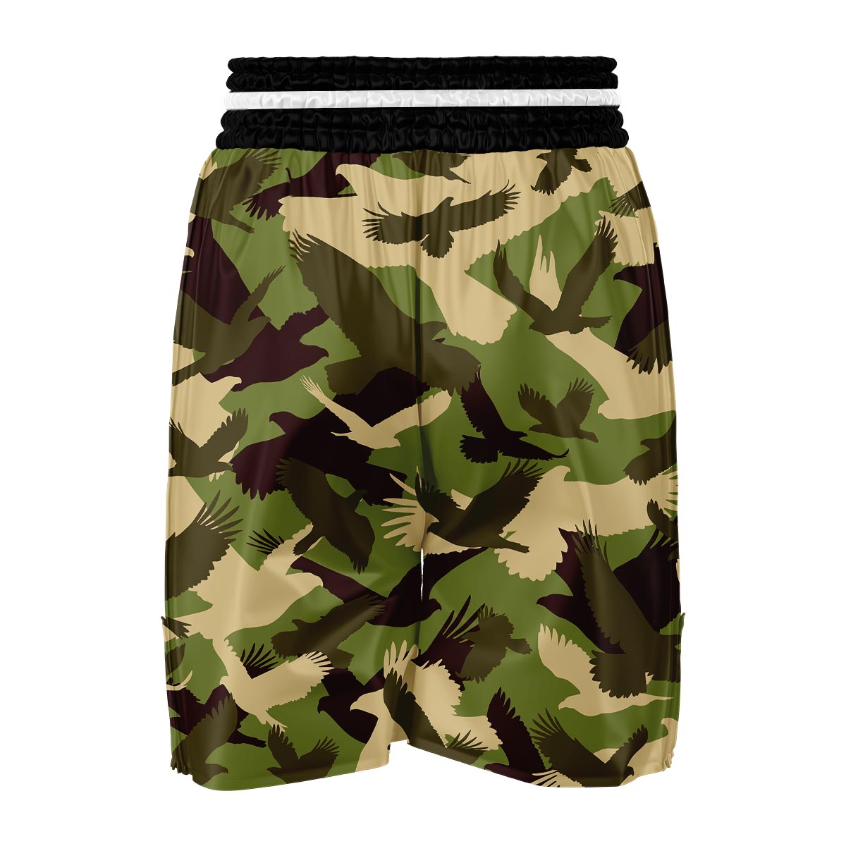 Eagle Camo Pattern Print Boxing Shorts-grizzshop