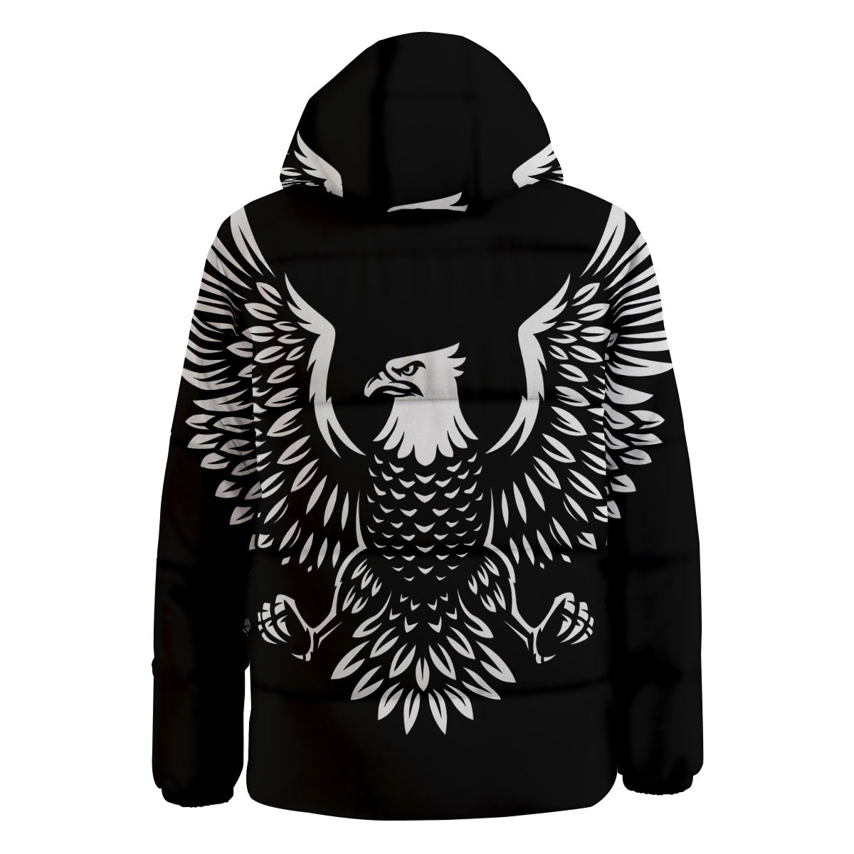 Eagle Monochrome Print Down Jacket-grizzshop