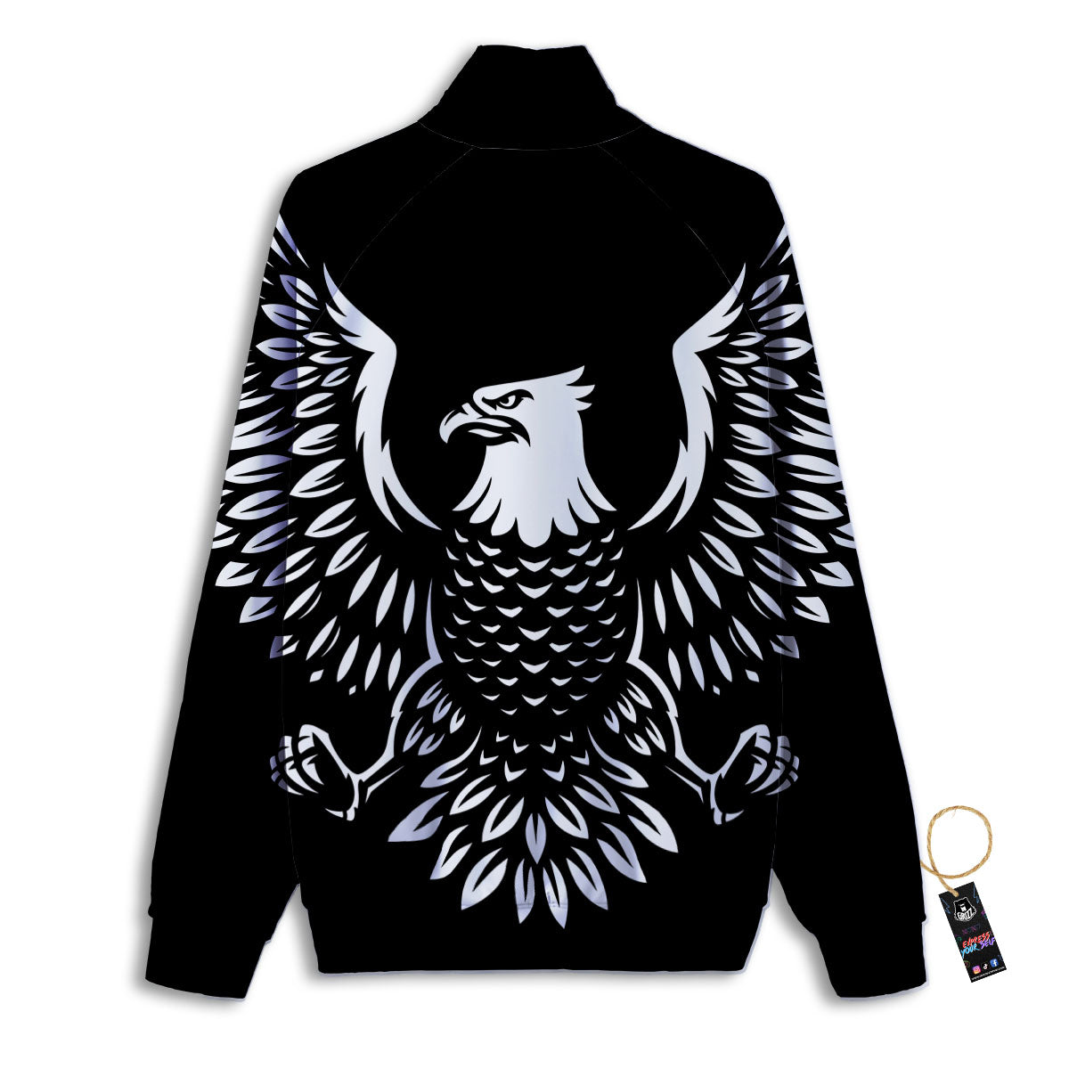 Eagle Monochrome Print Track Jacket-grizzshop