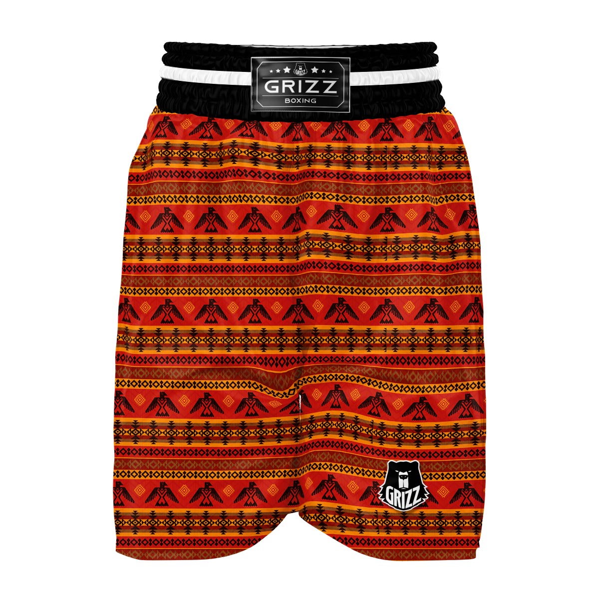 Eagle Native American Pattern Print Boxing Shorts-grizzshop