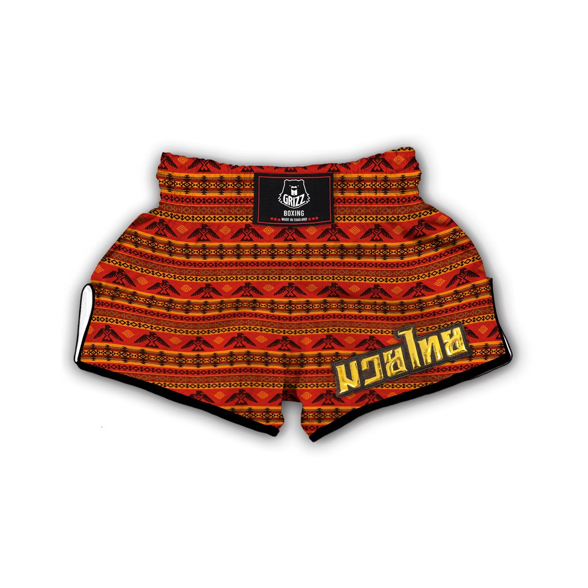 Eagle Native American Pattern Print Muay Thai Boxing Shorts-grizzshop