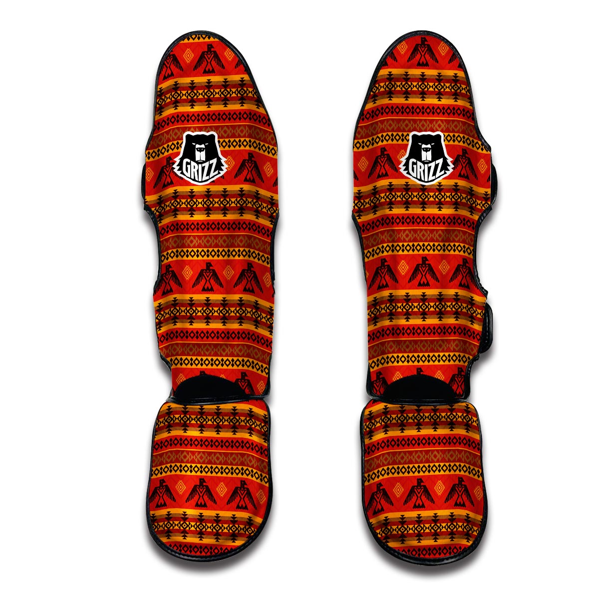 Eagle Native American Pattern Print Muay Thai Shin Guards-grizzshop