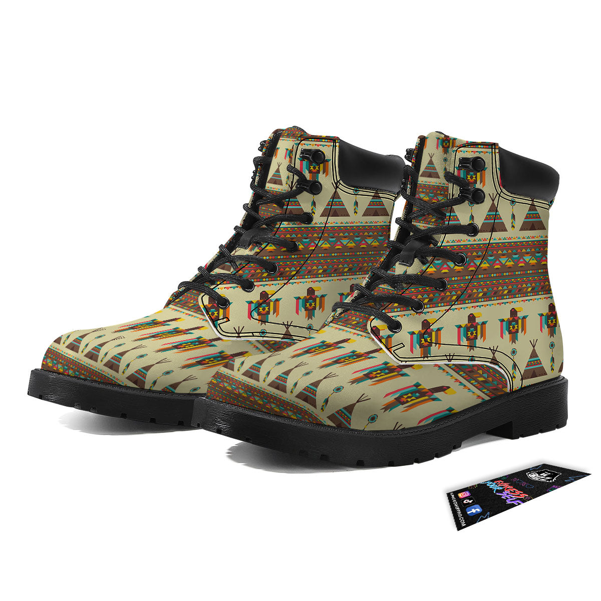 Eagle Native American Print Pattern Boots-grizzshop