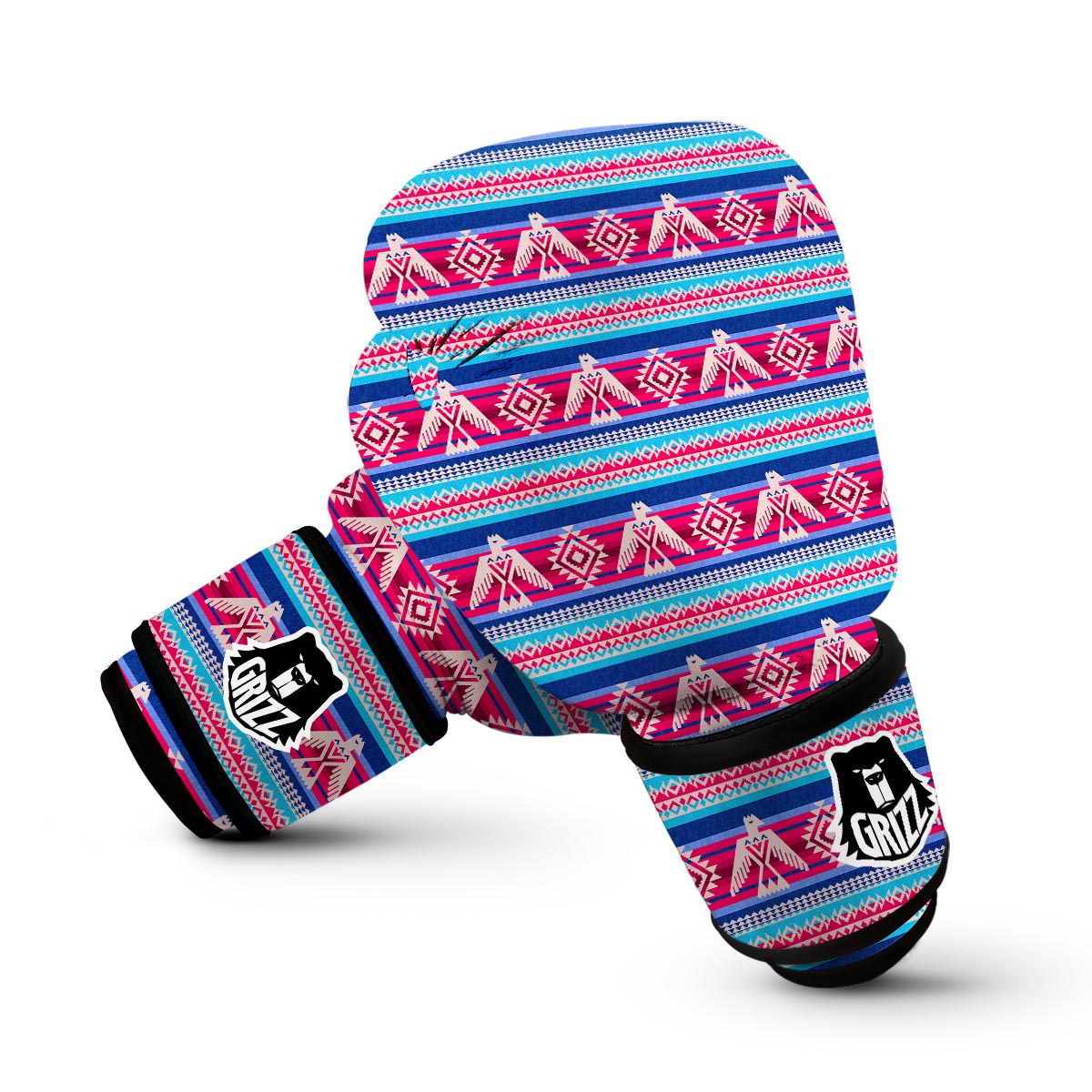 Eagle Native American Print Pattern Boxing Gloves-grizzshop
