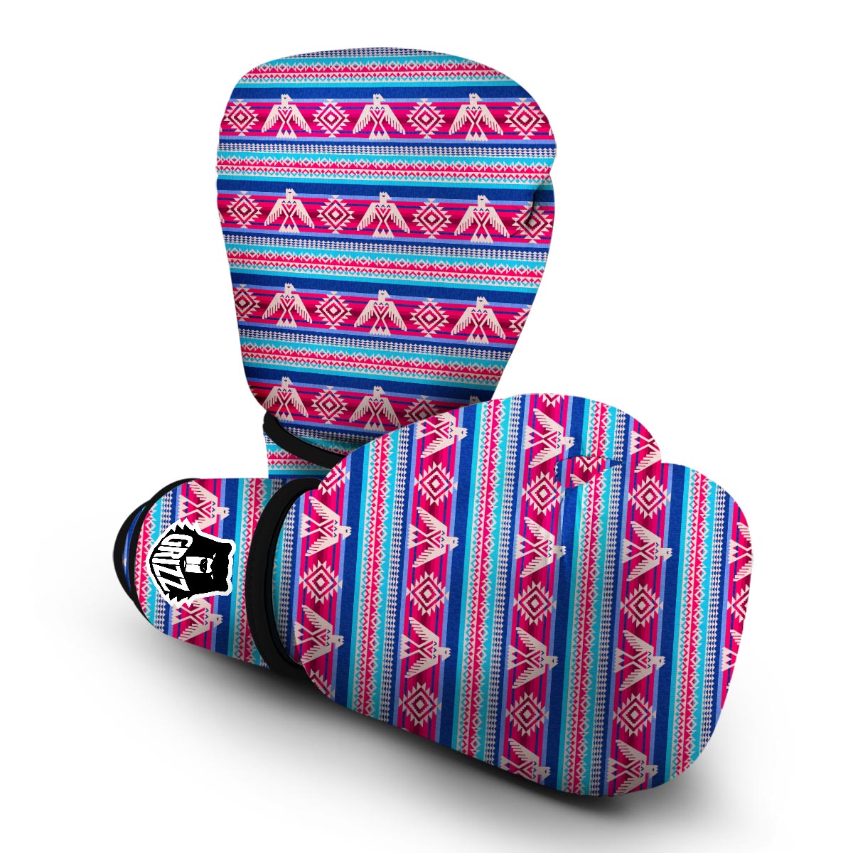 Eagle Native American Print Pattern Boxing Gloves-grizzshop