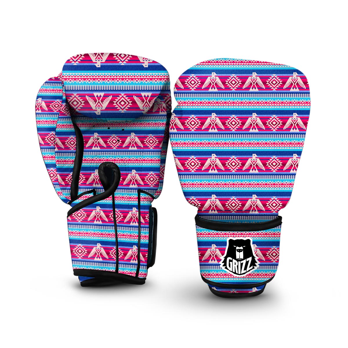 Eagle Native American Print Pattern Boxing Gloves-grizzshop
