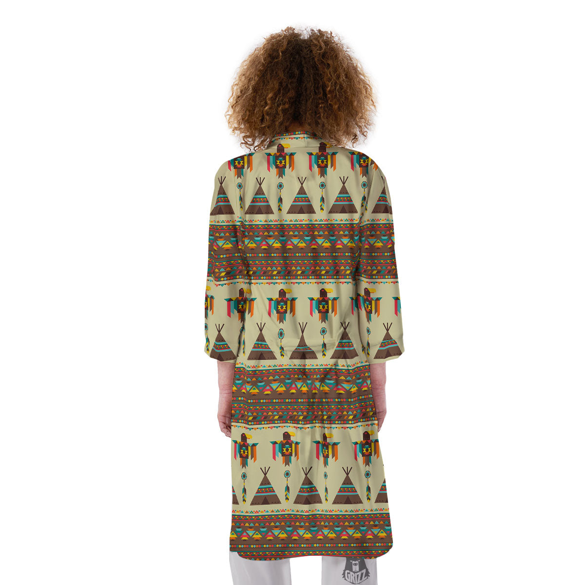 Eagle Native American Print Pattern Kimono-grizzshop