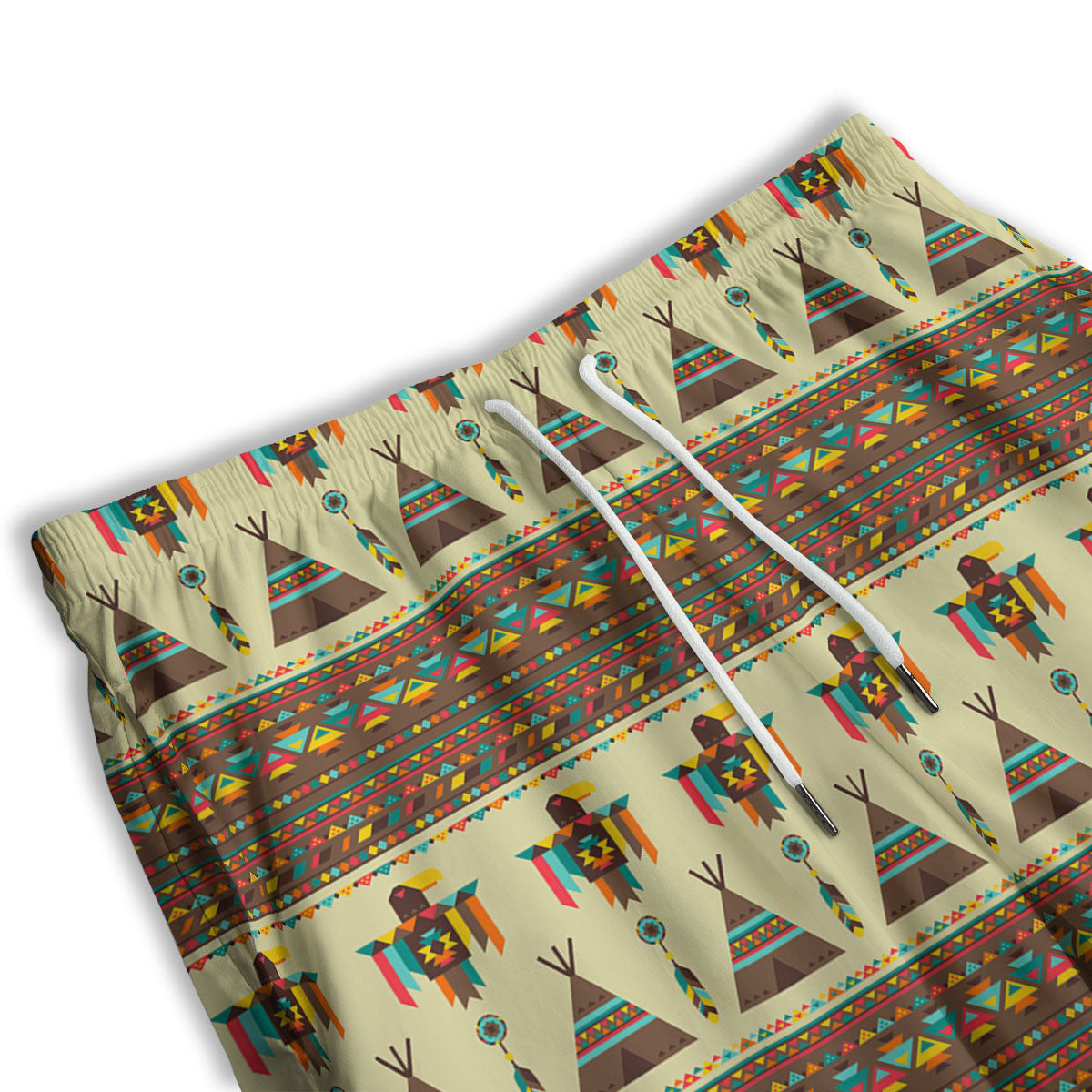 Eagle Native American Print Pattern Men's Athletic Shorts