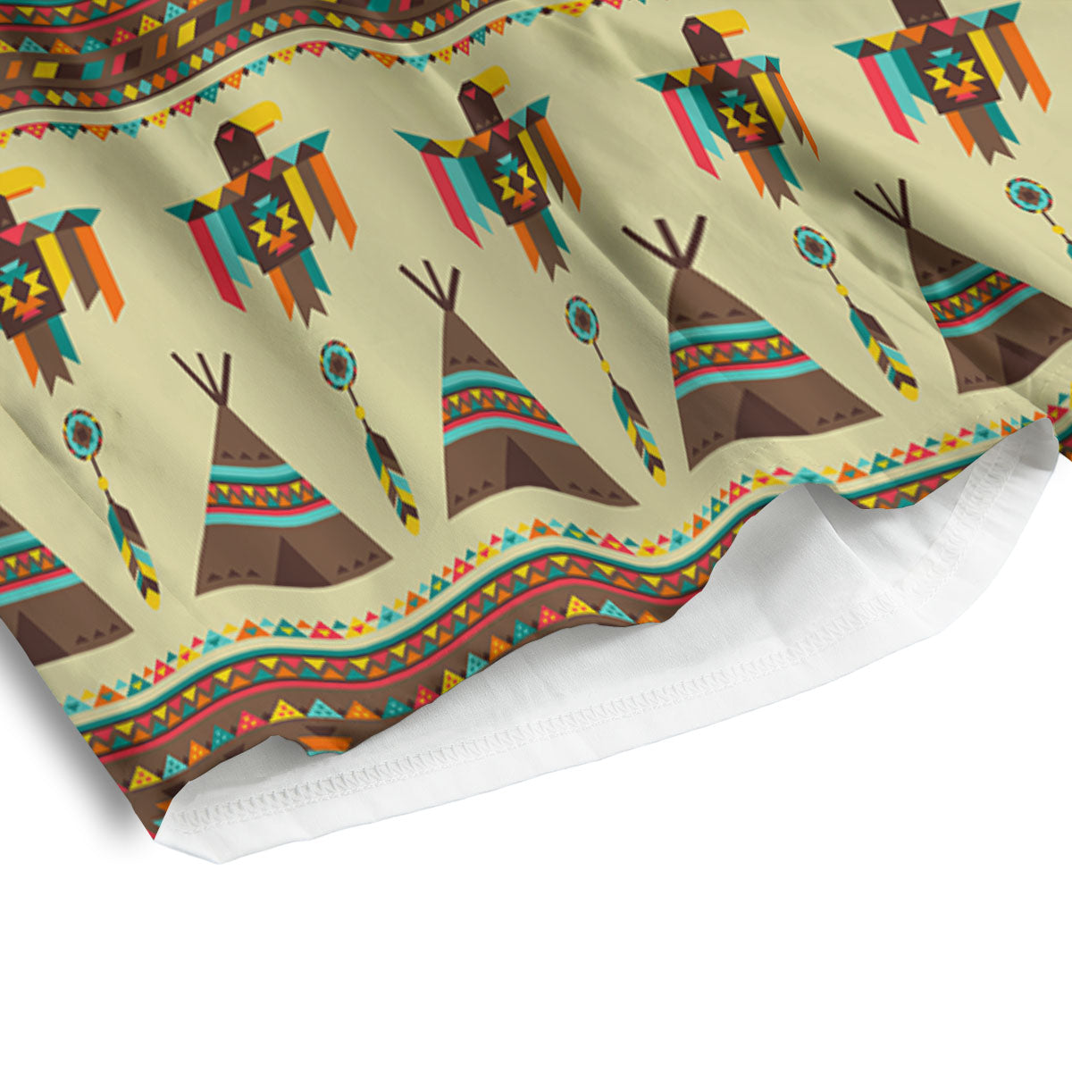 Eagle Native American Print Pattern Men's Athletic Shorts
