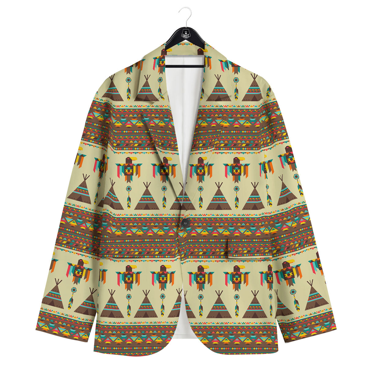 Eagle Native American Print Pattern Men's Sport Coat-grizzshop