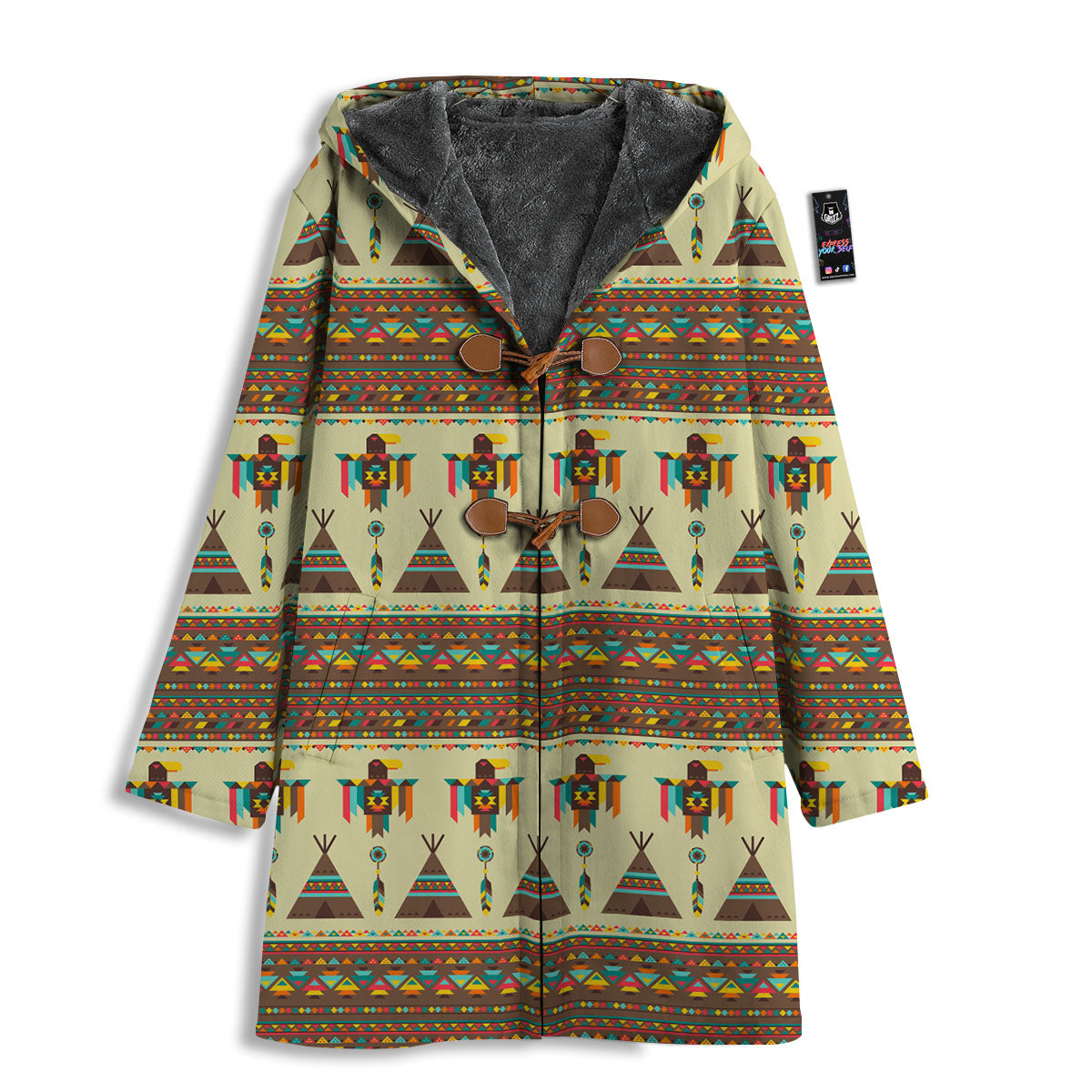 Eagle Native American Print Pattern Men's Windbreaker Jacket-grizzshop