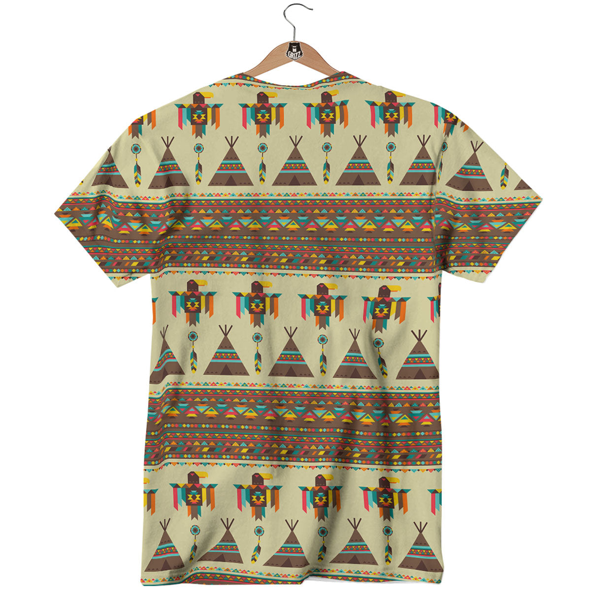 Eagle Native American Print Pattern T-Shirt-grizzshop