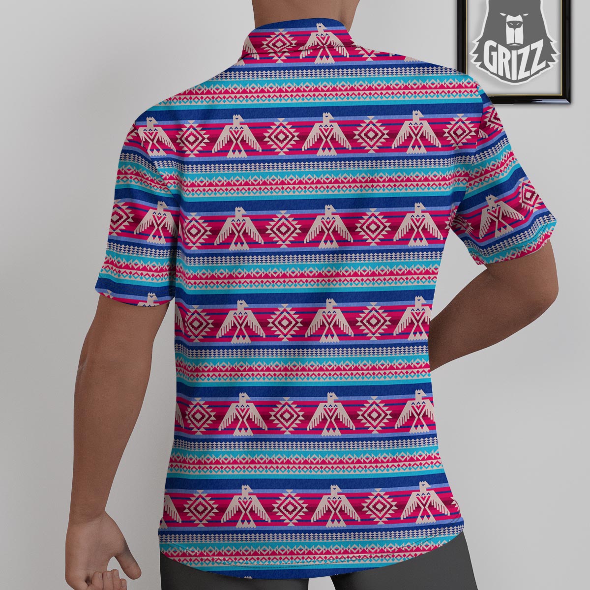 Eagle Native American Print Pattern Untucked Shirts-grizzshop