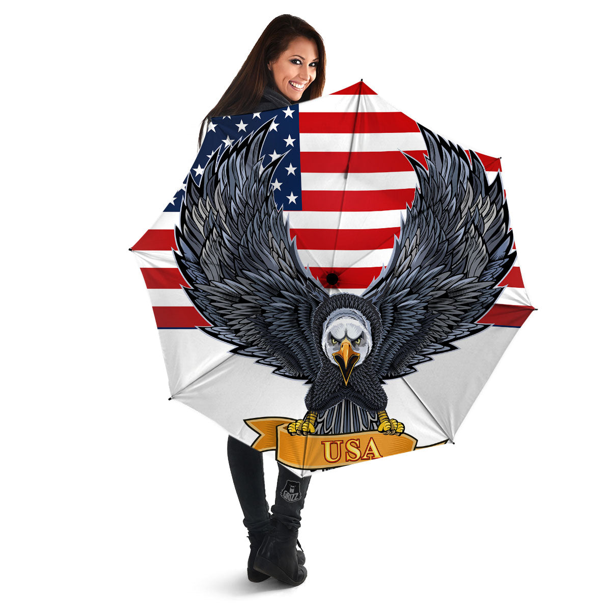 Eagle Patriotic American Print Umbrella-grizzshop