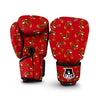 Eagle Red Pattern Print Boxing Gloves-grizzshop