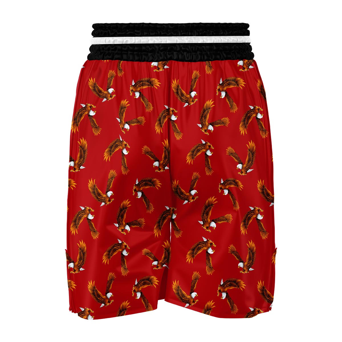 Eagle Red Pattern Print Boxing Shorts-grizzshop