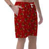 Eagle Red Pattern Print Men's Shorts-grizzshop