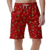 Eagle Red Pattern Print Men's Shorts-grizzshop