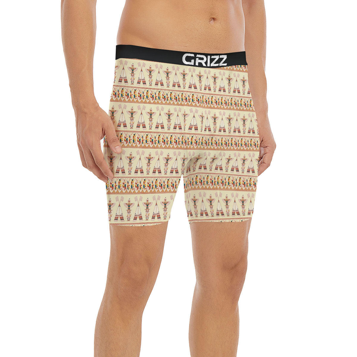 Eagle Totem Native American Print Boxer Briefs-grizzshop
